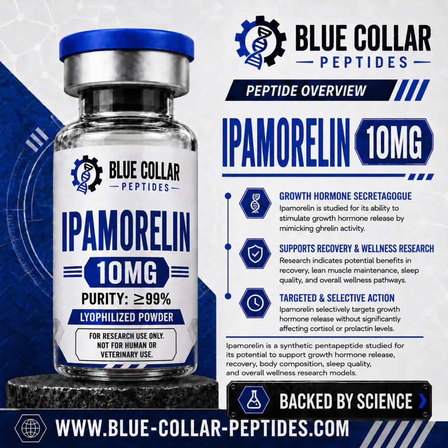 Ipamorelin 10 mg laboratory research product